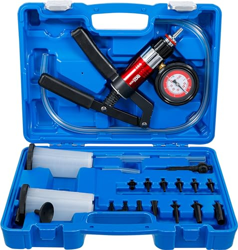 BGS 8038 | Vakuum-Druckpumpen-Satz | Vakuumpumpe | Bremsenentlüfter | Bremsentlüftungsgerät | Vakkumtester | im Koffer
