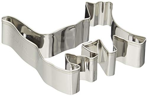 Staedter Standing Cat Shape Cookie Cutter, Stainless Steel, Silver, 30 x 30 x 30 cm