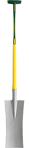 Leborgne, Louchet de Terrassier, Manche Tri-Matière En T, Tête Acier Trempé, Repose-Pieds, Longueur Lame: 36 cm, Manche ergonomique tri-matière Novagrip, manche de 90 cm, Fabriqué en France