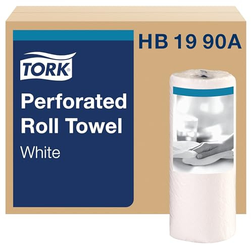 Tork HB1990A Perforated Paper Roll Towel, 2-Ply, 11 Width x 9 Length, White (Case of 30 Rolls, 84 per Roll, 2,520 Towels)