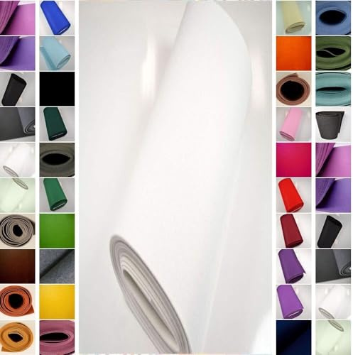 StoffBook WEIß PREMIUM TASCHENFILZ 5MM FILZSTOFF FILZBASTELN STABIL STOFF STOFFE, B527