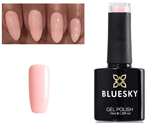 Bluesky Pale Pink Puff Peach Shimmer Nail A50 Gel Polish UV LED Soak Off 10ml