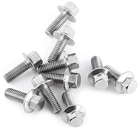 10pcs M8 304 Edelstahl Sechskant Kopf Flansch Schrauben Scheibe Befestigungen(M8*16)