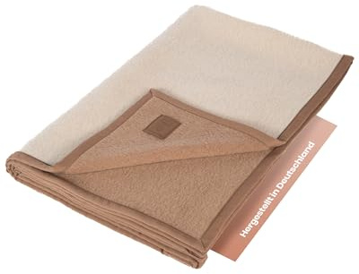 Ritter Decken Arequipa Alpakadecke 150 x 200 cm - Creme/Kamel | Weiche Naturhaardecke aus 50% Alpaka & 50% Schurwolle, ideal als Kuscheldecke, Wohn- & Tagesdecke, Made in Germany