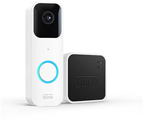 Blink Video Doorbell + Sync Module 2 | Two-way audio, HD video, long-lasting battery life, motion detection, chime app alerts, Works with Alexa (White)