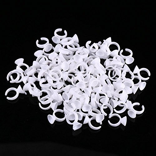 100 Stück Tattoo Ringe Tassen, für Einweg Tattoo Tintenring, Make-up Augenbrauen Lippen Tattoo Pigmente Halter Container Cup(Klein ohne Teiler,)