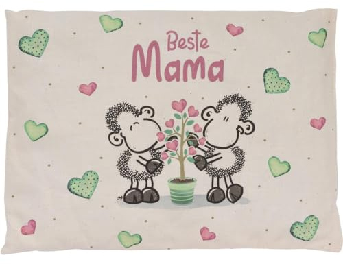 Sheepworld 47417 Kirschkernkissen Beste Mama, 25 cm x 18 cm, Baumwolle, Geschenkbox, Mehrfarbig