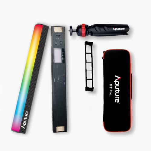 Aputure MT Pro Full Color RGBWW Pixels Mini Stick 30cm 7.5W LED Tube 2000K to 10000K Flow Atmosphere Wave Running Light for Photography Video Live Support APP Control