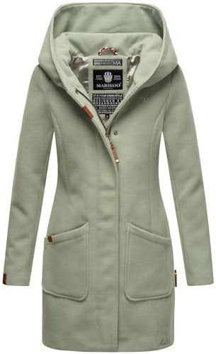 MARIKOO Damen Mantel Trenchcoat Wintermantel Übergangs Jacke Parka Lang B819