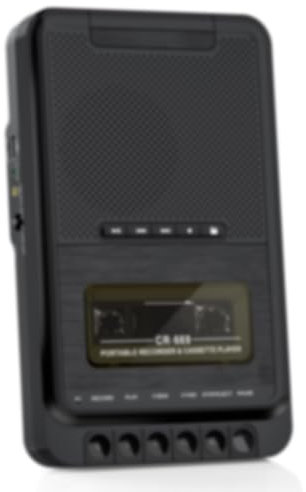 Tragbarer Kassettenspieler Kassettenrekorder,Aufnahme auf Kassetten/USB/SD-Karte über Mikrofon, Kassette zu MP3-Musik über USB/SD-Karte/PC, Kassettenrekorder mit ausziehbarem Griff, Kopfhöreranschluss