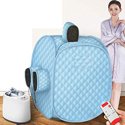 Home Sauna Household Steam Sauna 1000W Foldable Home Therapeutic Sauna with Remote Control Two People for Detox Weight(2.0L)