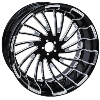 Für Harley Für Softail Für Breakout Für FXSB 2018-2023 CNC-Motorrad 18 x 8,5 Hinterradfelgennabe Stahlfelge Hinterradnabe Radfelgen Kreis Nabe(Color:C Style)