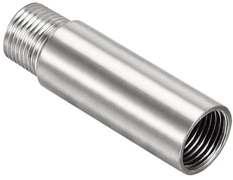 Unifizz Shower Head Extension Arm,80mm Shower Arm Extension Shower Head Extender 304 Stainless Steel 1/2PT Male to 1/2PT Female Thread