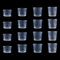 16Pcs Medicine Cups, Plastic Medicine Pots, Transparent Measuring Cups, Epoxy Mixing Cups, for Kitchen Cooking Medicine Measure Tool, 4 Different Size 10ml 15ml 20ml 30ml