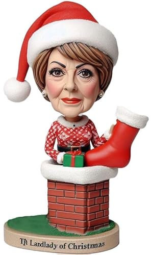 Individuelle Wackelkopf-Figur, 15,2 - 20,3 cm, basierend auf Ihrem Gesichtsfoto, weibliche Weihnachtsfigur, personalisierter Wackelkopf als Vatertag zum Muttertag oder Freund