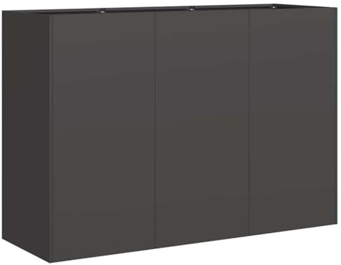 vidaXL Odlingslåda svart 120x40x80 cm kallvalsat stål