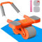 Ab Roller mit Rückholfunktion – Bauchmuskeltrainer für Zuhause – leise & stabil – Fitnessgerät für Anfänger & Fortgeschrittene – Trainiert Bauch, Rücken, Arme
