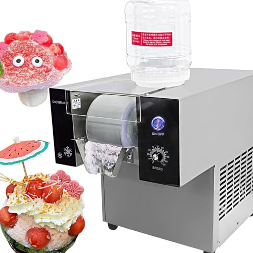 Macchina Per Tritare Il Ghiaccio Elettrica Automatica Commerciale/Domestica, Macchina Per Coni Neve, Macchina Per Ghiaccio A Fiocchi Neve Per Dessert, Velocità Regolabile Gelato,750W