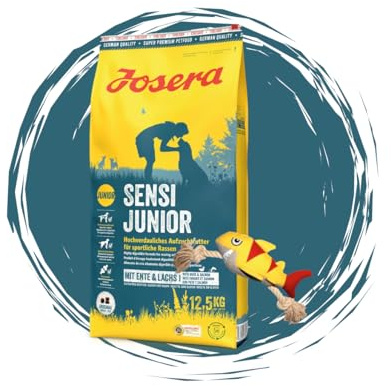 Josera - Hundefutter - Josera Exclusive SensiJunior - Trockenfutter 12,5 KG + Goodie Hai - Welpenfutter für Sensible Hunde