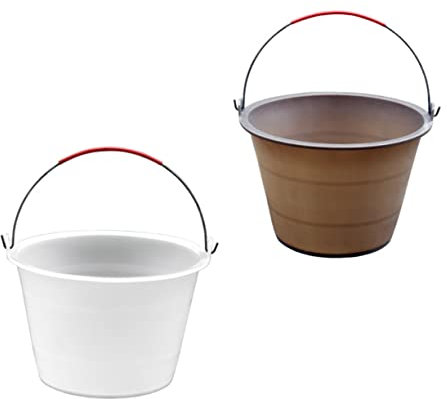 SHINEOFI 2pezzi Secchio Per Anticaduta in Plastica Da Secchio Di Stoccaggio Per Leggero Maniglia Portatile Per e Materiali
