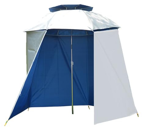 Portable Umbrella Shade – Fishing Parasol Tent, Outdoor Sun Shelter | Waterproof Semi-Circular Cover, UV Protection Surround Cloth, Windproof Shade Canopy for Beach, Camping, or Angling Trips