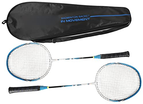 2 st professionella badmintonracket med bekvämt handtag övning badmintonracket för barn och vuxna (blå)
