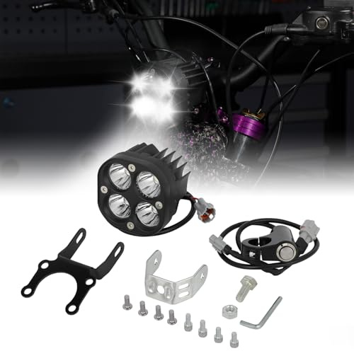 Runfarr Motorcycle Headlight Kit,Plug N Play Light Front Light with Switch/Headlamp Mount Bracket for Sur-Ron Sur Ron Light Bee S/X X160 X260