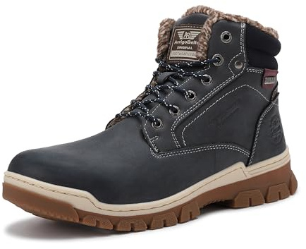 ARRIGO BELLO Botas Hombre Invierno Botines Zapato Nieve Clásico Forrado Piel Trekking Senderismo Talla 41-46