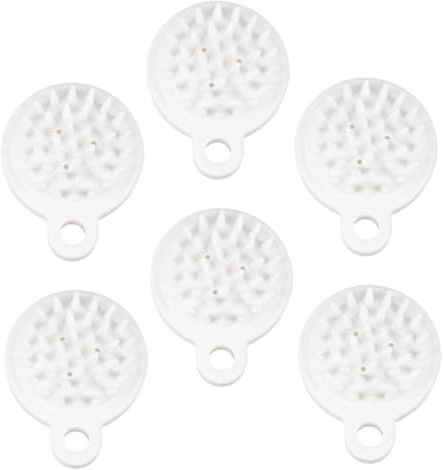 Veemoon 6pièces Brosse de Massage Chevelu pour Shampoing Exfoliation la Douche Peigne Massant Méridien Nettoyage Antipelliculaire Lot