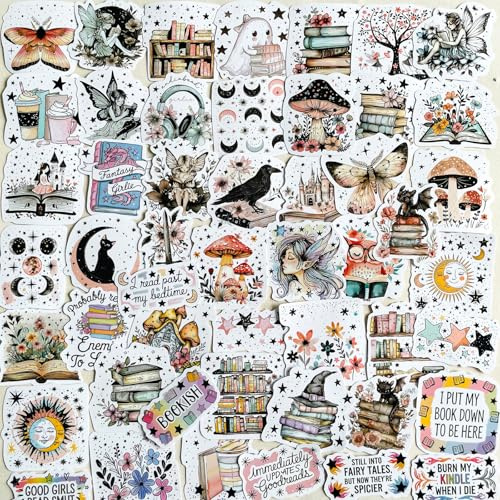 Xanthelle Sticker Aesthetic, 50 pezzi di adesivi fantasy gotici e adesivi per scrapbook, adesivi estetici per album fotografico, adesivi cool e vintage