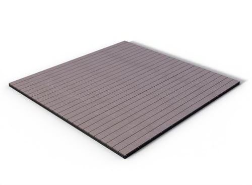 eDecks Castle Top Redwood Solid Composite Decking Kit Boards, Joists & Fixings - 3.6m x 3.6m