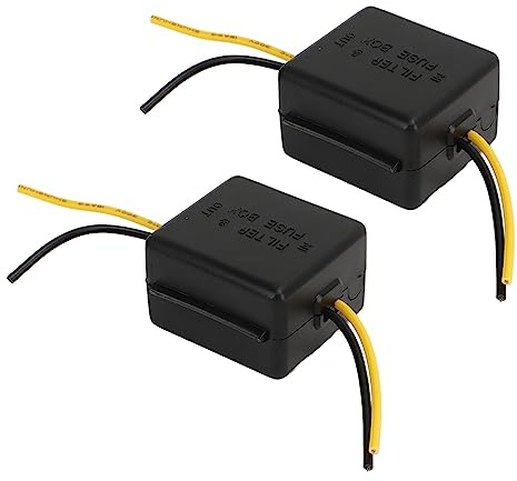 Generic Filtro di Alimentazione per Auto di Alta qualità Filtro di Alimentazione Stereo con Riduttore di Rumore da 12 V, Riduttore di Rumore con Amplificatore da 2 Pezzi per Sistemi Stereo per Auto,