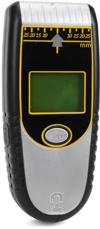 Zhjvihx Rilevatore di Rilevatori di Perni Scanner per Pareti Digitali 7 in 1, Rilevamento di Cavi Sotto Tensione in Legno e Metallo con Display LCD Calibrazione Automatica Bordi Centrali (SILVER)