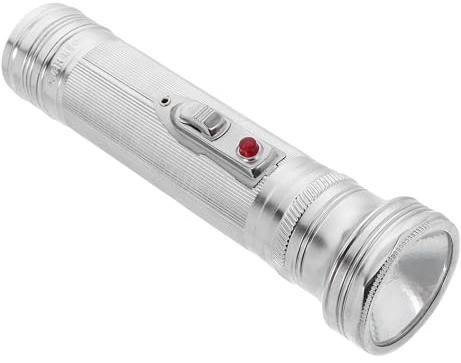 DOITOOL Lampe de Poche Vintage en Fer Argenté, Torche Puissante Portable Coque Métallique Fiable, Design Classique Rétro, pour Camping et Activités Extérieures Style Plusieurs Styles