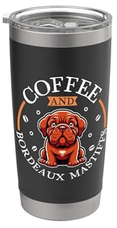 Caffè e Dogue de Bordeaux Bicchiere termico in acciaio inox doppia parete
