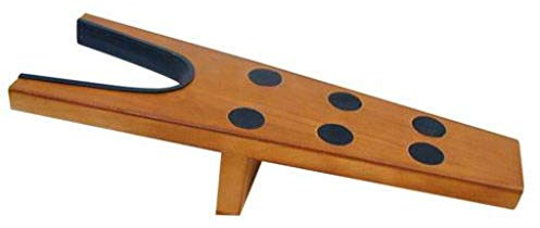 HKM 6405 Stiefelauszieher aus Holz, Gummieinlage und Gummistopper, Stiefelknecht, Medium