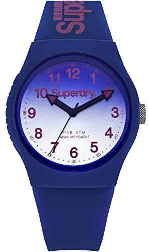 Superdry Herrenuhr Analog Quarz mit Silikonarmband – SYG198UU