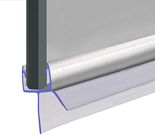Chrome Shower or Bath Screen Door Seal | Fits 8, 9 or 10mm Glass | Seals Gaps of Up to 12mm | 80cm, 90cm or 2m Long | SEAL010CP (90cm)