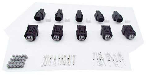 CNKF 5 Set 2 Pin Sigillati Nero Maschio Femmina Connettore Impermeabile 6189-6905 6189-7036