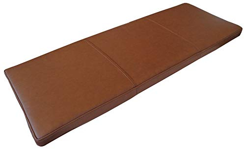 Quattro Meble Matt Antic Braun Echtleder Bankauflage Sitzkissen Lederkissen Sitzpolster Bank Auflage doppelt genähtes Echt Leder Kissen Sitzauflage Leder Mondial Brown 8399 (45 x 90 cm)