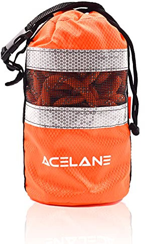 Acelane Throw Bag for Water Rescue with 70ft Reflective Throw Rope, Floating Rescue Ropes for Whitewater Boating, Kayaking, Ice Fishing, Rafting, Swimming, High Visibility Safety Boating Equipment