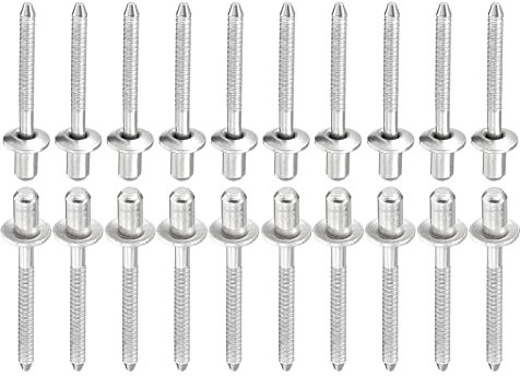 DTGN 4.8mm x 8mm (DxL) Aveugle Rivets - 25Paquet - Bien pour Machines Assemblage - 304 Inox Acier Dôme Fermé Fin Rivet