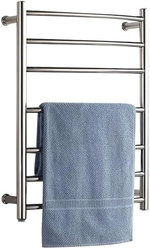 QIANMEI Scalda Asciugamani Portasciugamani Riscaldato Elettrico da 65 W, Portasciugamani Riscaldato in Acciaio Inossidabile 304 for Bagno, Plug-in, for Bagni, Balconi, Radiatori di Hotel