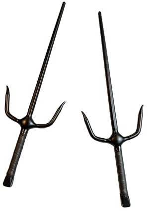 TEKKA BUDO Sai Gabeln Octagon (Paar) - schwarz 48.5 cm - 8-kantige Form