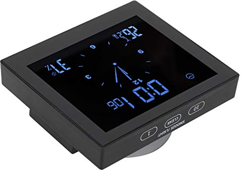 SEAFRONT Digitaler Wecker, Hygrometer, Thermohygrometer, Zeituhr, Innen-Desktop-Thermometer mit Temperatur- und Luftfeuchtigkeitsüberwachung, Genaues Luftfeuchtigkeitsmessgerät,