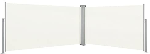 Vopese Retractable Side Awning 160x600 cm Cream, Sun Shade Shelter, Wind Protection Side Blind, Outdoor Privacy Screen for Garden, Balcony, Terrace, Patio and Backyard Garden&Outdoor