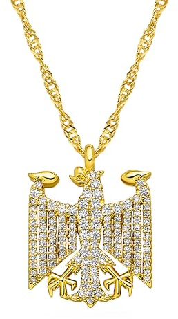 d'origine Deutschland Adler Kette für Damen, Deutschland Wappen Kette, Deutsche Kette, Deutschland Schmuck