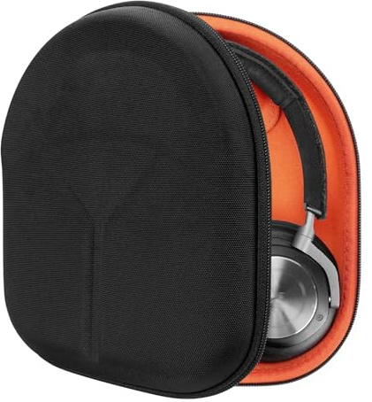 Geekria Shield Headphones Case Compatible with B&O Beoplay HX, H100, H95, H9, Beoplay Portal Gaming, Replacement Hard Shell Travel Carrying Bag with Cable Storage (Black)