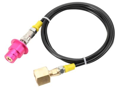 NICCOO CO2 Adapter-Hochdruckschlauch 1.5m, CO2-Flaschen Adapter Schlauch für grössere CO2 Flaschen für Wassersprudler SODASTREAM DUO QUICK CONNECT QC, Art und Terra