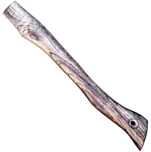 Hatchet Handle, Axe Handle, Wood 17in Length Hatchet Handle with Wedge Retro Textured Hatchet Handle Replacement Smooth Shock Resistant Axe Handles, Axe Handle Replacement